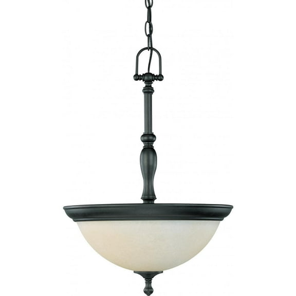 Nuvo Lighting 62783 - 3 Light (Medium Screw Base) 15.75" Bella Aged Bronze Finish with Biscotti Glass Pendant Light Fixture (60-2783)