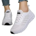 thumbnail image 5 of Women's Summer Comfortable Sneakers Thick Sole Mesh Lace Up Casual Sneakers Purple 38, 5 of 7