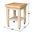 thumbnail image 5 of Solid Wood Kitchen Island Unfinished, 5 of 10