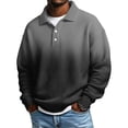 thumbnail image 1 of Hombres de Manga Larga de los Hombres de la Época de la Moda Imprimir Casual Botón de Color Sólido Cuello de Vuelta Camisa de Manga Larga con Nylon Suave Spandex, Top Transpirable, 1 of 2
