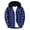 Blue, variant on Men's Zip Up Hoodies Hooded Plaid Shirt Jacket Cotton Blend Button Down Utility Pocket Casual Outdoor Shacket