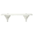 thumbnail image 6 of Decmode 39” x 11” Large White Floating Wall Shelf with Decorative Carvings, 6 of 8