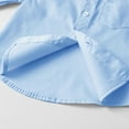 thumbnail image 5 of YOUYEDIAN Boys Button Down Oxford Shirt Short Sleeve Formal Uniform Dress Shirts Standard Fit Summer Kids Clothing (Blue, 3-4 Years), 5 of 5