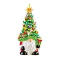 thumbnail image 1 of Árbol De Navidad De Resina De Cerámica, Exquisito árbol De Navidad De Cerámica De Gnomo Brillante Con Luz De Color Para Decoración Navideña Del Hogar, 1 of 6