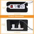 Small Industrial Computer Table Cable Management Box for Power Strips, Small Cord Organizer with Wire ...