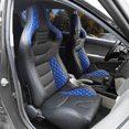 thumbnail image 7 of Universal Racing Seat with 165 Degree Adjustable Backrest for Most Car Models, Premium PVC Leather with High Elastic Sponge, Easy Installation with Sliders Included, 7 of 7