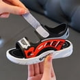thumbnail image 6 of Karoyedx Kids Boys Sandals Toddler Boys Girls Cork Footbed Sandals with Arch Support & Adjustable Straps for Indoor & Outdoor Red Size,13, 6 of 9