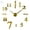 Style C - Gold, variant on Gustave Large 3D Frameless Wall Clock Stickers DIY Wall Decoration for Living Room Bedroom "Silver"