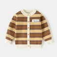 thumbnail image 3 of lnmuld Cute Sweaters Boys Sweaters for Kids Stylish Striped Knit Cardigan Coats Soft Comfortable Winter Fall Outerwear Casual School Wear Size:6-7Years, 3 of 9