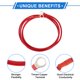 thumbnail image 4 of 1 Pcs Cable Inversor de Batería 10 AWG Gauge 6FT 3/8" Lug 5/16" Lug Cable de Batería Universal para Automóvil Vehículo Barco RV Solar Cobre Estañado Rojo, 4 of 7