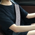 thumbnail image 2 of 4 Pcs Plush Red Car Shoulder Seatbelt Pad Covers, 2 of 7