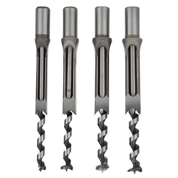 Taladro para orificios cuadrados, 4 piezas de 14 a 19 mm Broca para orificios cuadrados para carpintería Brocas para orificios cuadrados para carpintería Construcción robusta