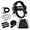 Black Plus-With Support Strap, variant on Red Neck Harness with Support Strap for Weight Lifting and Strength
