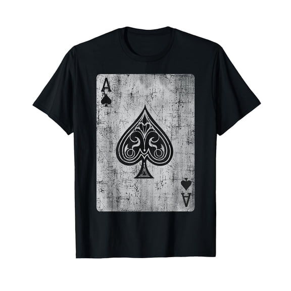 Ace Of Spades Card Gambling Poker Vintage Graphic T-Shirt