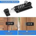 thumbnail image 4 of Cerradura de puerta codificada, Yideng Cerradura de puerta recodificable de 4 ruedas Cerradura de combinación sin llave resistente al agua con tornillos unidireccionales de alta seguridad pa, 4 of 5