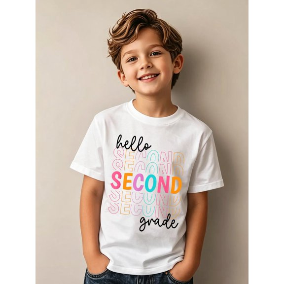 Hello Second Grade Team 2nd Grade Back to School Teacher Kids T-Shirt