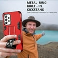thumbnail image 7 of Compatible for Samsung Galaxy A52 Case with HD Screen Protector,  Military Grade Protective Shockproof Cover Built-in Magnetic Ring Kickstand Phone Case for Samsung A52 5G, Red, 7 of 7