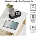 thumbnail image 5 of Night Stand with Charging Station, LED Nightstand with U-S-B Ports and Outlets for Small Spaces, 2 Fabric Storage Drawers, Bedside Table End Tables Bedroom, 5 of 10