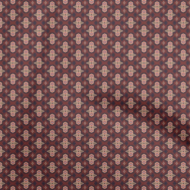 oneOone Rayon Red Fabric Asian Kilim Sewing Craft Projects Fabric Prints By Yard 56 Inch Wide