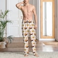 thumbnail image 6 of Lsque Autumn Red Truck Print Men's Pajama Pants, Lounge Pant - Comfortable Home Wear,Elastic Waistband, Stylish Design-Medium, 6 of 9