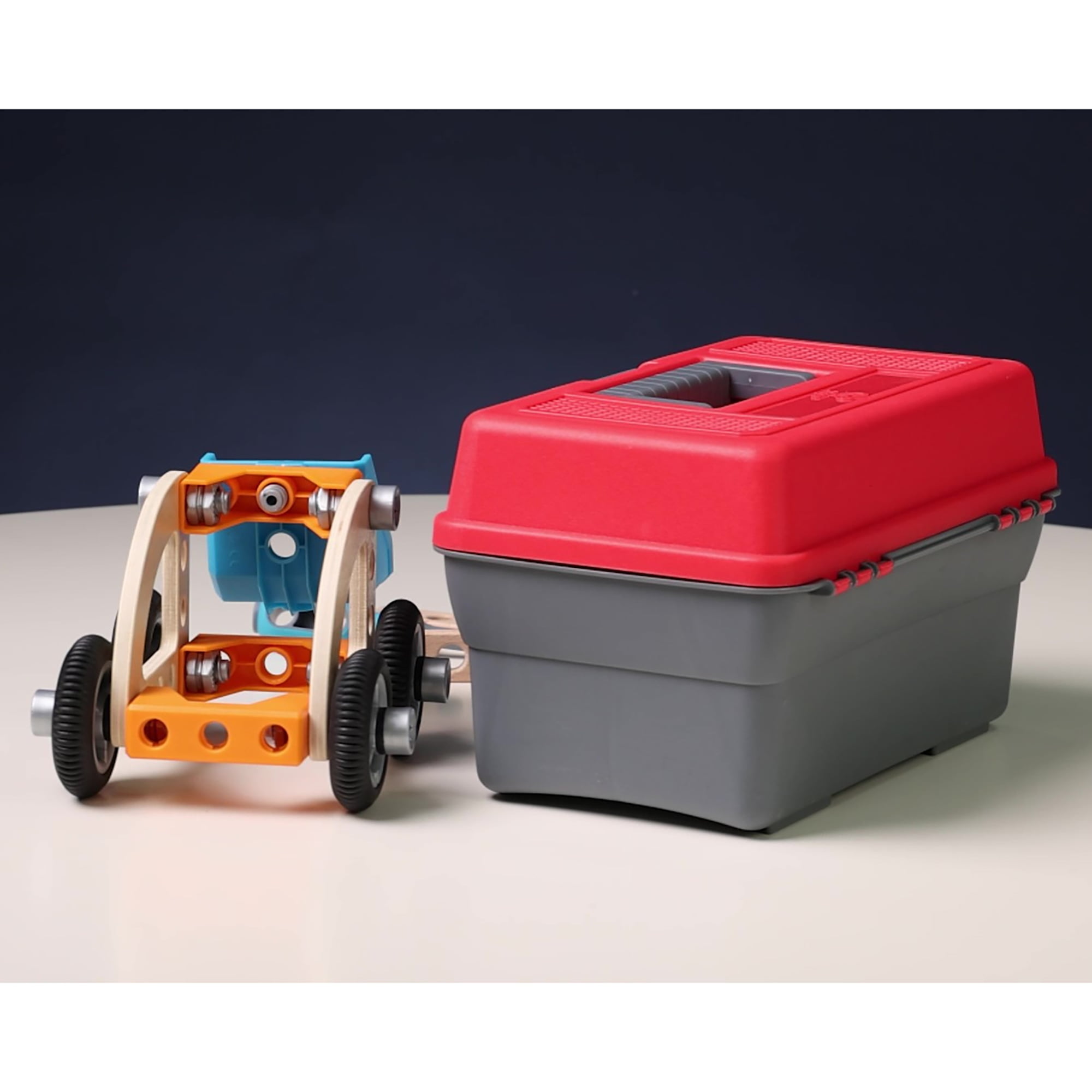 Hape: Junior Inventor: Build 'N' Drive Car Set - 37pcs, Vehicle