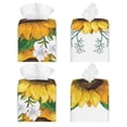 thumbnail image 2 of Picia Sunflowers (2) Pattern Tissue Box Cover,PVC Leather Square Holder,Tissue Box Holder with Magnetic Bottom,Facial Paper Organizer Dispenser-5.2"X5.2"X5.2", 2 of 8