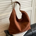 thumbnail image 6 of 100Fens Tote Bags For Women Work Bags Suede Slouchy Bag Handbag Office Tote Handbag Brown Suede Bag Tote Bag For Women Suede Shoulder Bag For Work Handle, 6 of 6