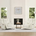 thumbnail image 5 of Spruce & Spring Power Lay Flat Recliner with Bluetooth Speakers & Lumbar Support, Cream, 5 of 10