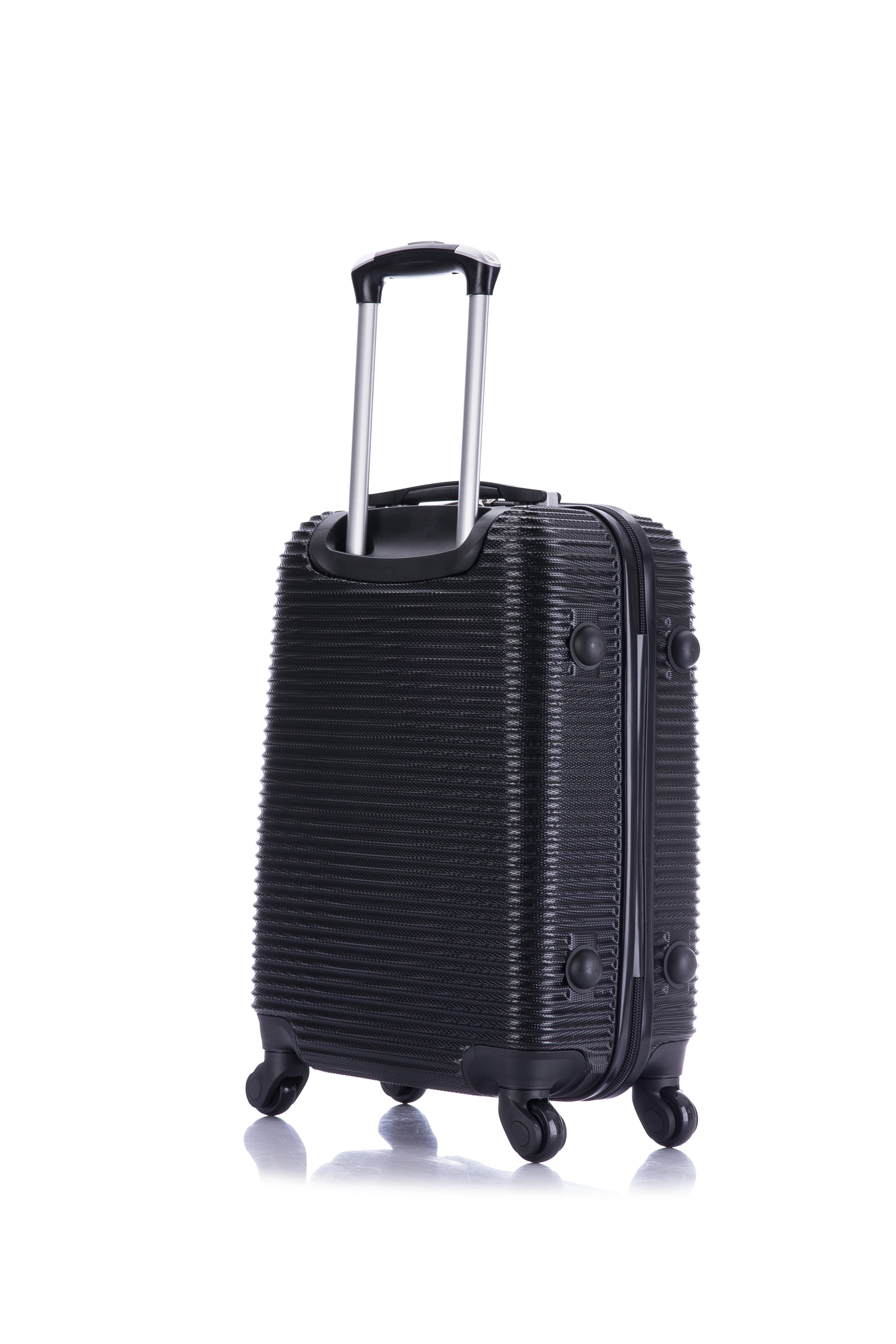 InUSA Royal 20" Hardside Lightweight Luggage with Spinner Wheels, Handle, and Trolley, Black