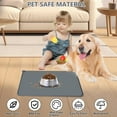 thumbnail image 3 of Dog Food Mat, Silicone Dog Cat Bowl Mat, Non Slip Waterproof Pet Feeding Mat Food Container for Small Animals, Gray, 3 of 8
