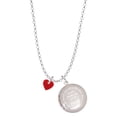 thumbnail image 1 of Delight Jewelry Acrylic 5/16" Maroon Heart To the World You are a Mother Locket Necklace, 1 of 4