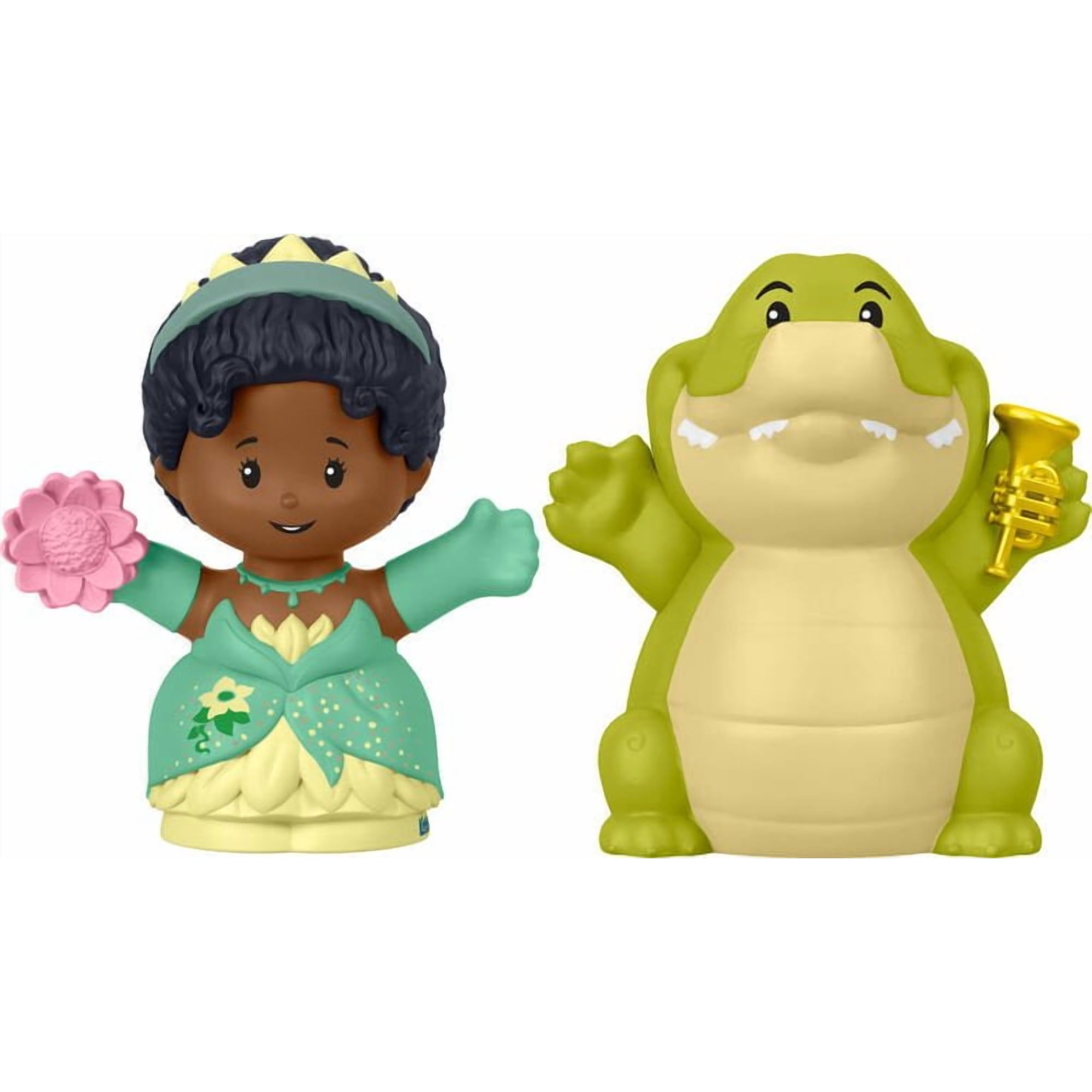 Fisher-Price Little People Disney Princess Tiana & Louis Figure Set Toddler Toy for Ages 18 Months & Up