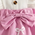thumbnail image 7 of enyan Baby Girl Fall Clothes Newborn Romper Dress Ruffle Long Sleeve Onesie Jumpsuit Outfits with Bow Headband Purple，9-12 Months, 7 of 7