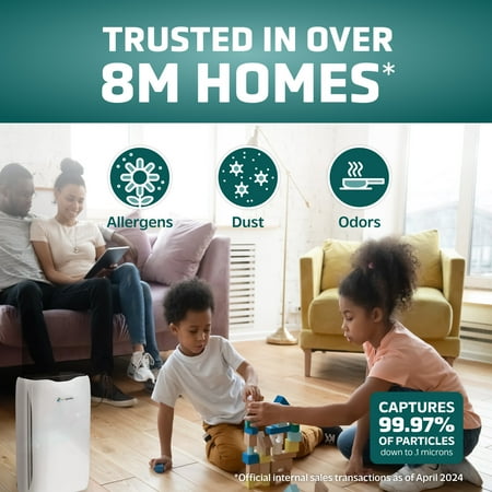 GermGuardian - 18" Console Air Purifier with True HEPA Pure Filter, Ionizer and Timer for 151 Sq. Ft Rooms - White