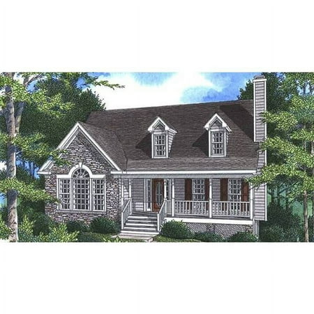 The House Designers: THD-5834 Builder-Ready Blueprints to Build a Cape Cod House Plan with Walk Out Basement Foundation (4 Printed Sets)