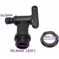 thumbnail image 5 of 1000l plastic tank tap, IBC water storage box adapter, garden hose tap adapter, for rainwater collector, fuel tank (plastic), 5 of 5