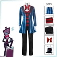 thumbnail image 2 of Disfraz de Cosplay de Hazbin Hotel Vox, uniforme, traje para hombre, disfraz de Halloween, carnaval, Navidad, traje azul y rojo para Cosplay, 2 of 4