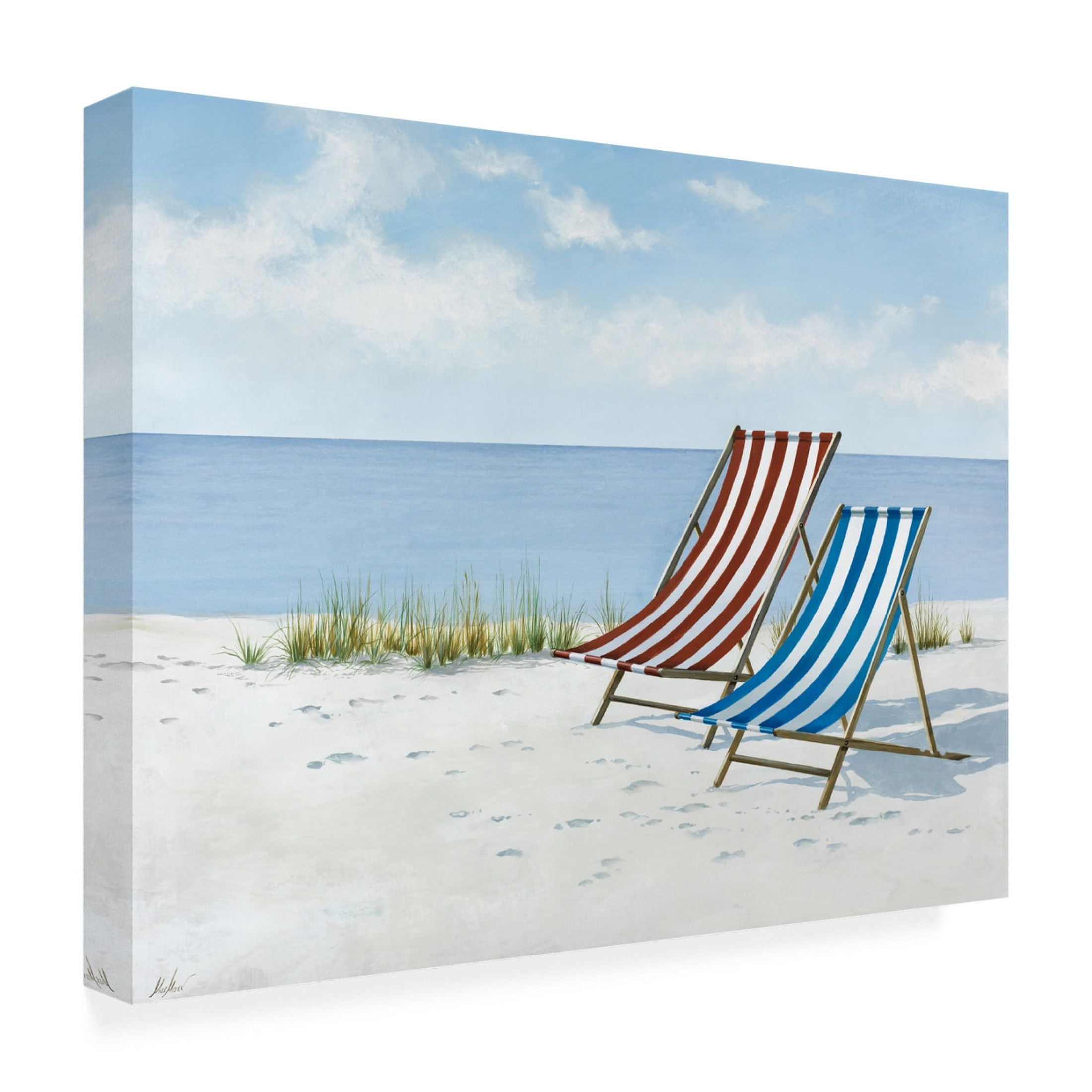 Canvas Wall Art - Max Maxx 'Beach Day 2' Wall Art for Living Room, Bedroom, or Office Décor by Trademark Fine Art - 19 x 14 Inches