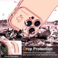 thumbnail image 4 of for iPhone 15 Pro Case Cute Curly Wave Frame Shape Phone Cases, Thin Slim Luxury Plating Wavy Edge Soft TPU Bumper Shockproof Rubber Protective Cover for Women Girls, Love Heart-Pink, 4 of 15