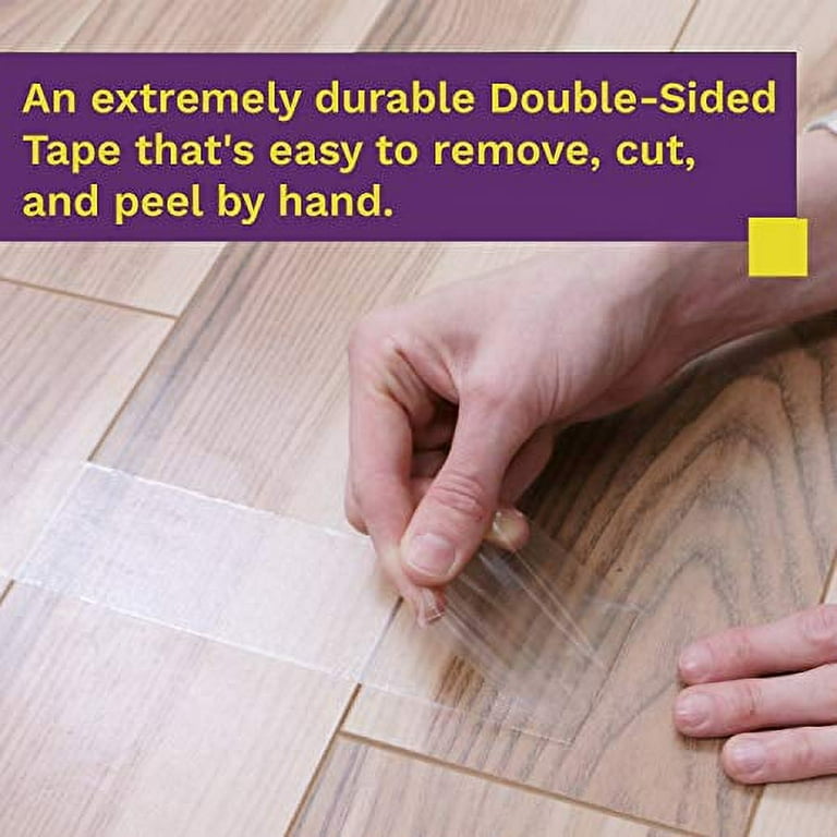 ATack Clear Double-Sided Tape, Easy Tear by Hand, 2 Inches x 30