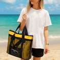 thumbnail image 4 of 2-in-1 Mesh Beach Bag Large Pool Handbags Lightweight Waterproof Women Mesh Tote for Swimming Pool Travel Work, 4 of 8