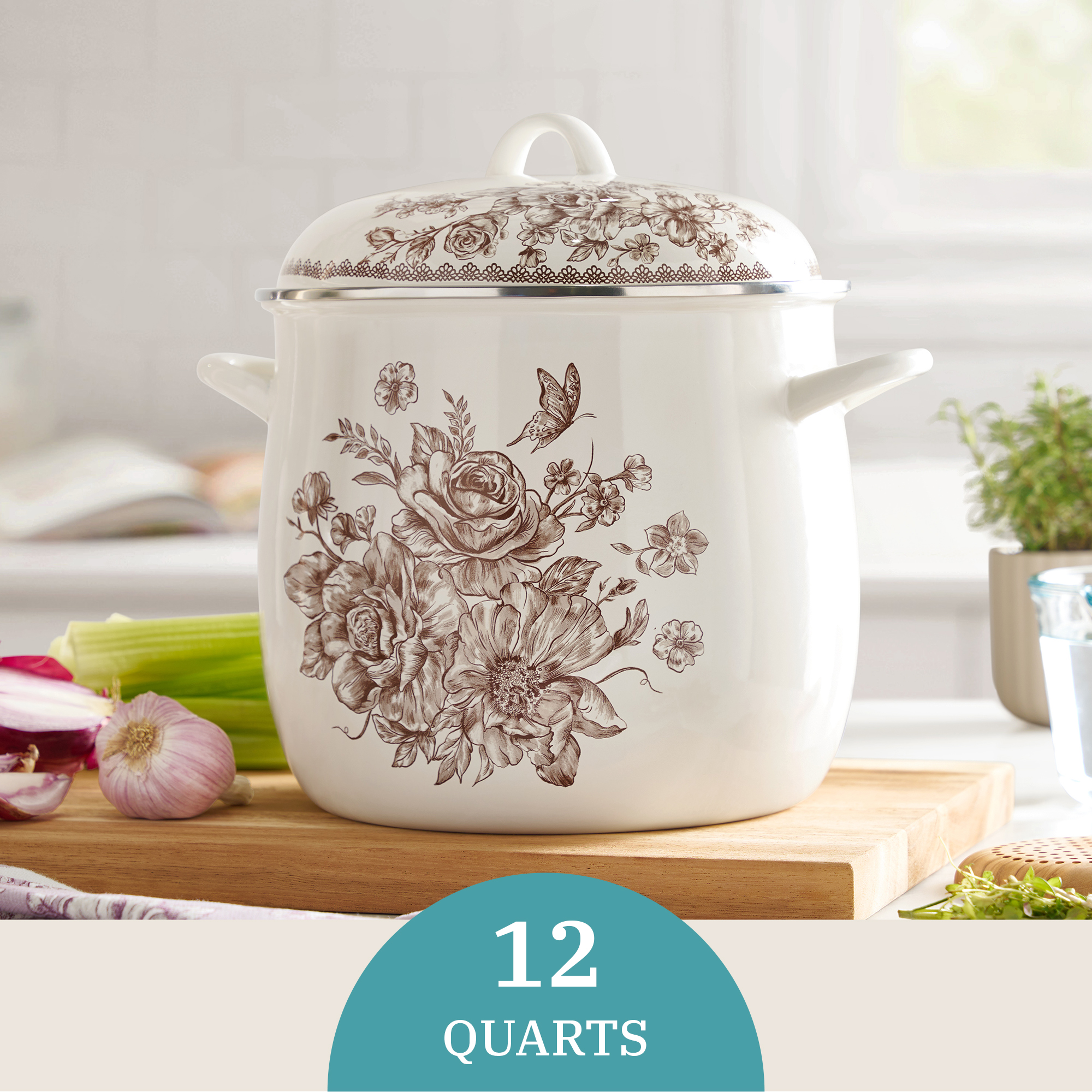 The Pioneer Woman Agatha 12 Qt Enamel Stock Pot photo 6