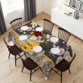 thumbnail image 6 of Yellow Gnomes Table Cloth Waterproof Tablecloths, Bee Daisy Honey Vintage Tablecloth Dining Table Cover for Kitchen Party Tabletop Outdoor, Rectangle Tablecloth 54x108 Inch, 6 of 9