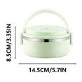 thumbnail image 3 of Yzans Stainless Steel Lunch Box,Portable Insulated Bento,Meal Prep Container for Office School,Circular Food Keeper,1 layers, 3 of 6