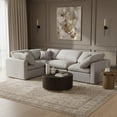 thumbnail image 2 of Meridian Furniture Indulge 123.5" Fabric L-Shaped Modular Sectional in Gray, 2 of 10