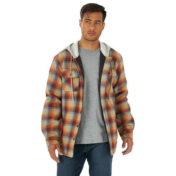 Flannel jacket shop with hood walmart