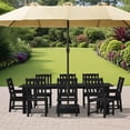 thumbnail image 4 of Tioline 9-Piece HDPE Patio Outdoor Dining Set,with a table and chairs,Black, 4 of 6