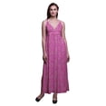 thumbnail image 1 of Bimba Robe Longue Maxi Bohème à Bretelles Sans Manches Imprimée Florale pour Femme - Moyen, 1 of 1