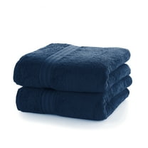 Mellanni Bath Sheets 100% Cotton Towels 35"x70", 2 Pack, Navy