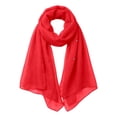 thumbnail image 4 of Fashion Solid Color Cover Up for Women Summer Loose Fit Flowy Sun Pullover Scarf Style Swimwear Swimwear Cover Up(Red.), 4 of 5